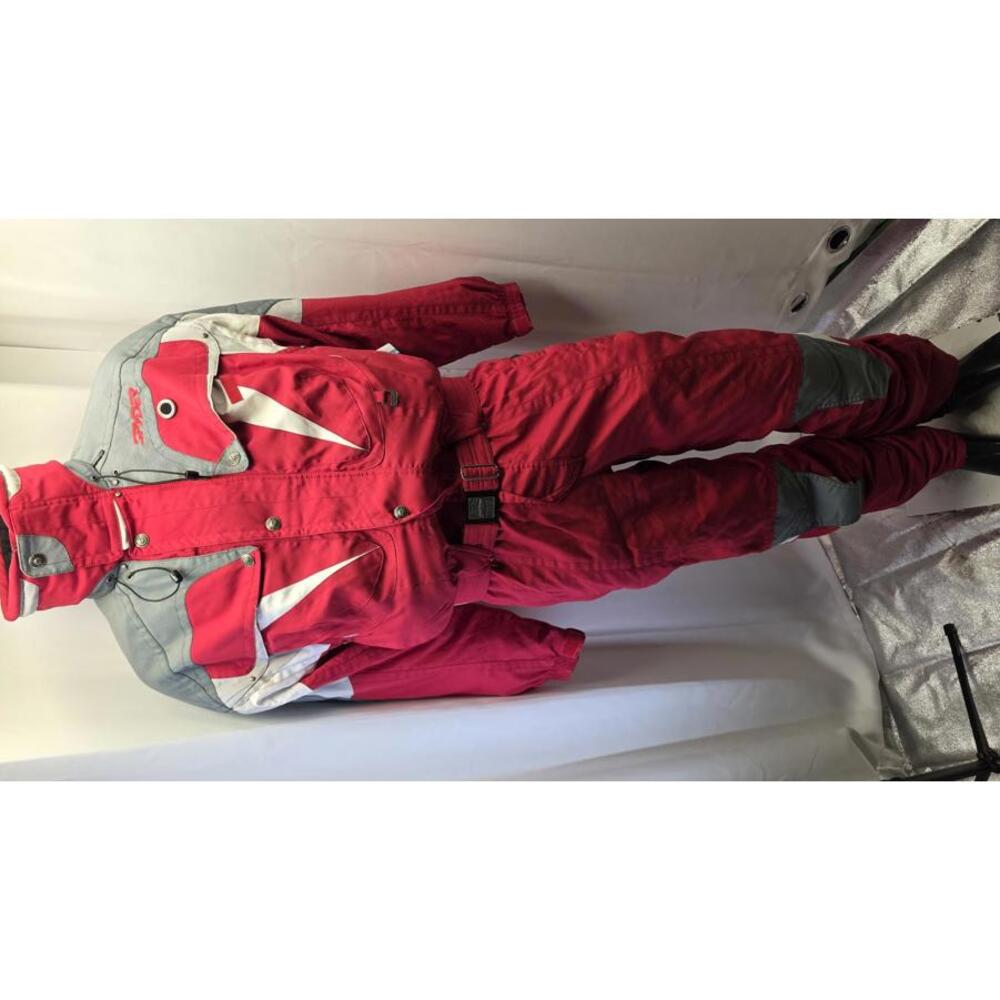 Vintage 90s Spyder One Piece Ski Suit Men's L Red Gray Retro Gorpcore Snowsuit - Picture 2 of 13
